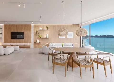 Render do Edify One — Castelo Branco e Andorinha 12 em Itapema SC