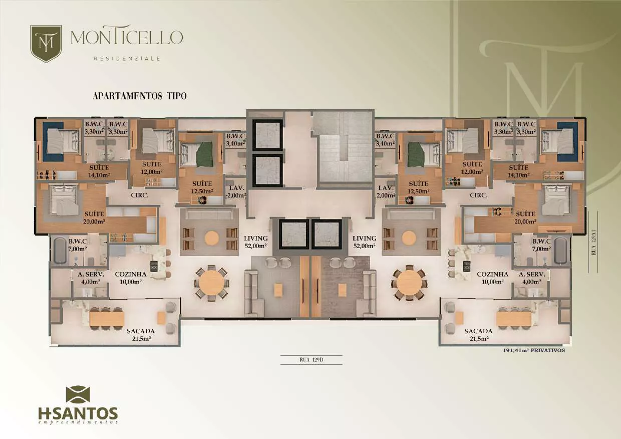 Render do Monticello Residenziale — conta com excelente infraestrutura 8 em Itapema SC
