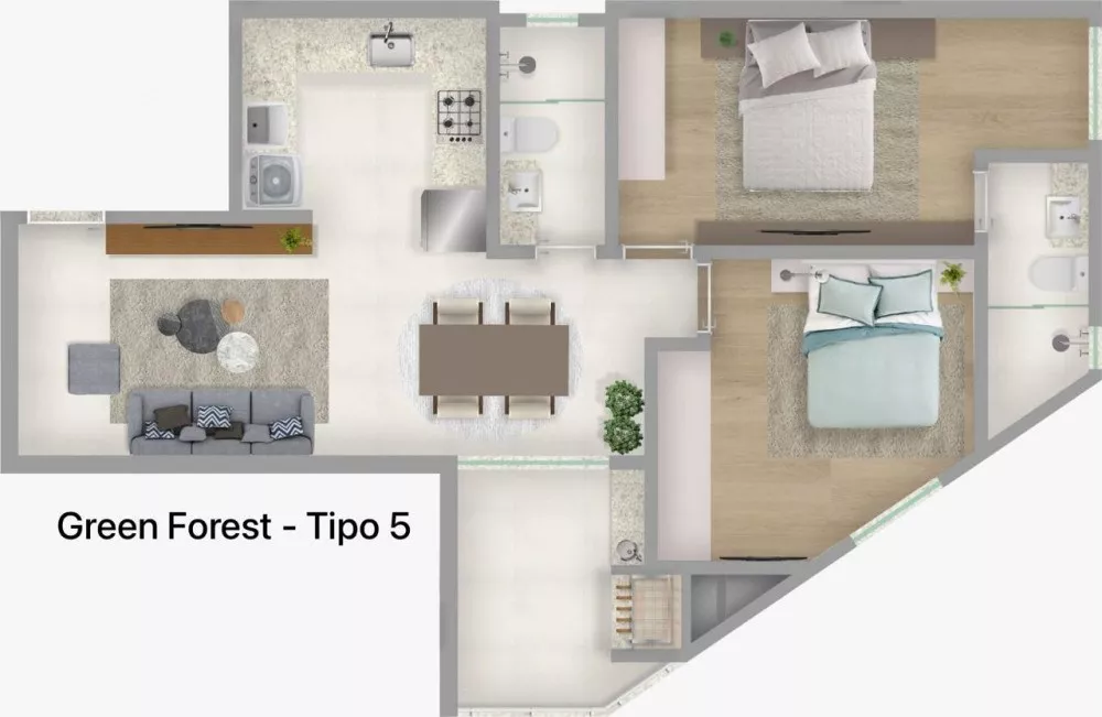 Render do Green Forest Residence — Morretes em Itapema 19 em Itapema SC