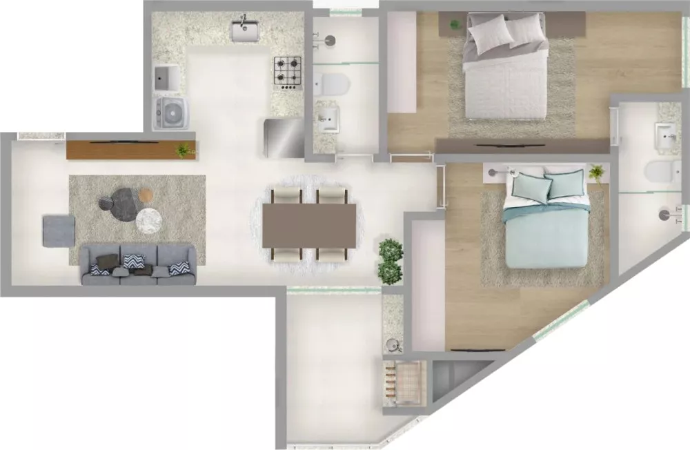 Render do Green Forest Residence — Morretes em Itapema 3 em Itapema SC