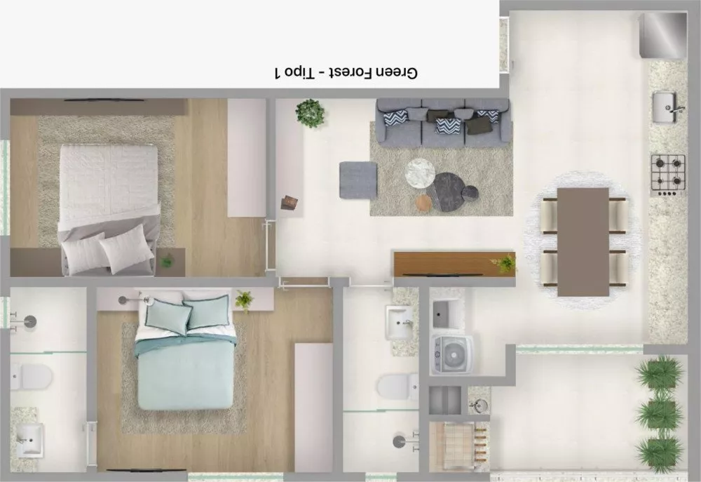Render do Green Forest Residence — Morretes em Itapema 18 em Itapema SC