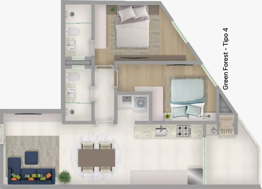 Render do Green Forest Residence — Morretes em Itapema 20 em Itapema SC