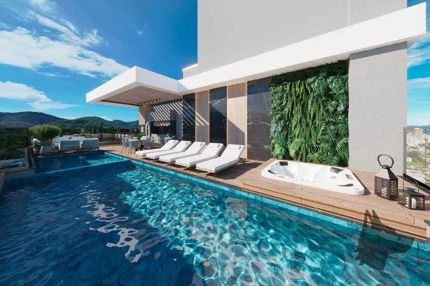Render do Spazio Haja Residencial — Tabuleiro dos Oliveiras 13 em Itapema SC