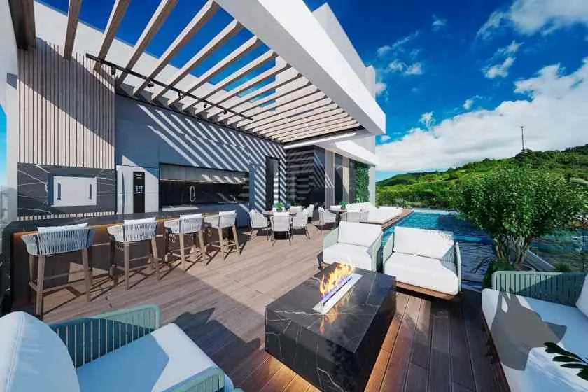 Render do Spazio Haja Residencial — Tabuleiro dos Oliveiras 14 em Itapema SC