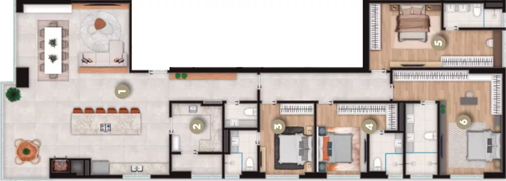 Render do Accendis Home Living — Itapema 3 em Itapema SC