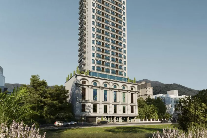 Render do La Maison de Versailles — conta com supermercados como Koch 5 em Itapema SC