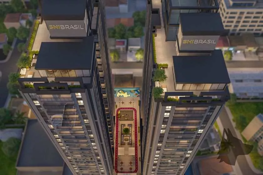 Render do The Wall Street Business &amp; Apartments — Itapema 4 em Itapema SC