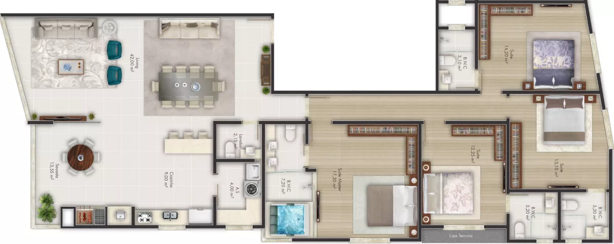Render do Milano Exclusive Residence — Canto da Praia em Itapema 3 em Itapema SC