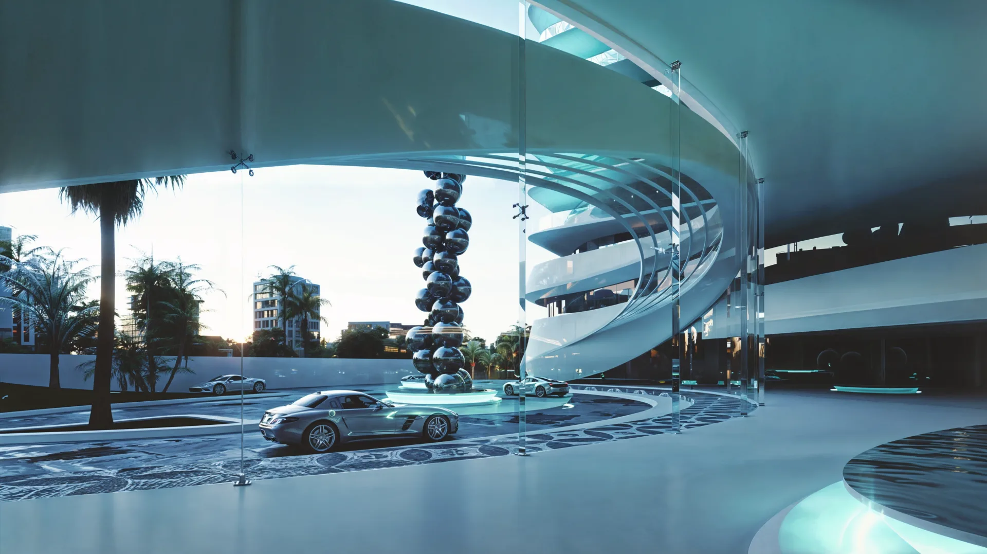 Render 3D da fachada do Atmosphere Home Spa