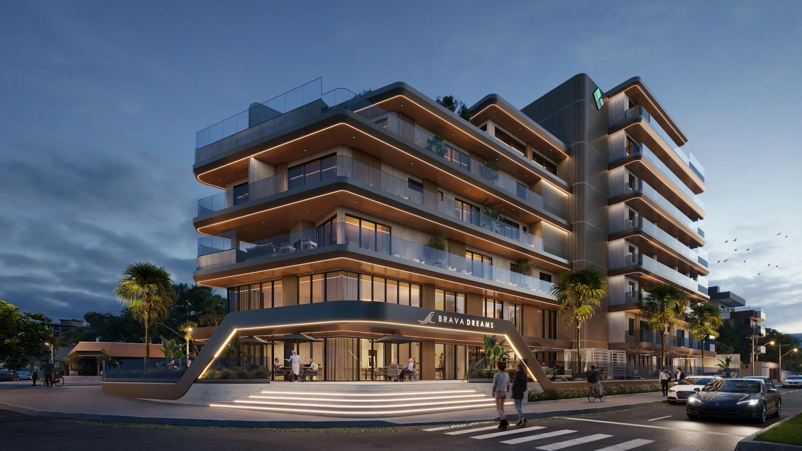 Fachada do Brava Dreams — Empreendimento na Praia Brava Itajaí SC em Praia Brava Itajai SC