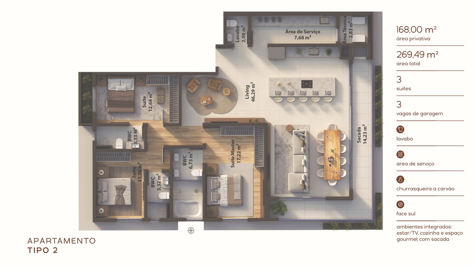 Aura Living Home — Praia Brava, Itajaí — plantas 3