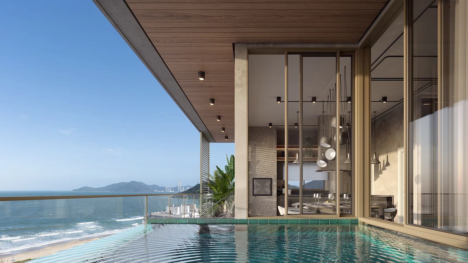 Planta de 4 suítes na Praia Brava