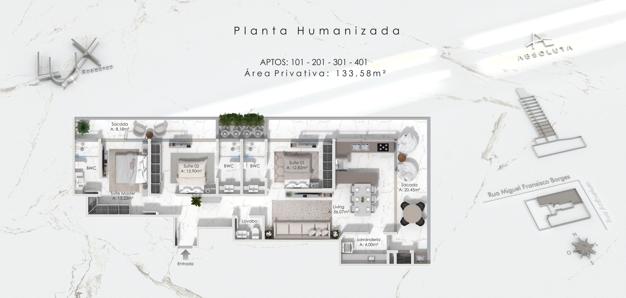 Brava Lux Residence — Praia Brava, Itajaí — plantas 1