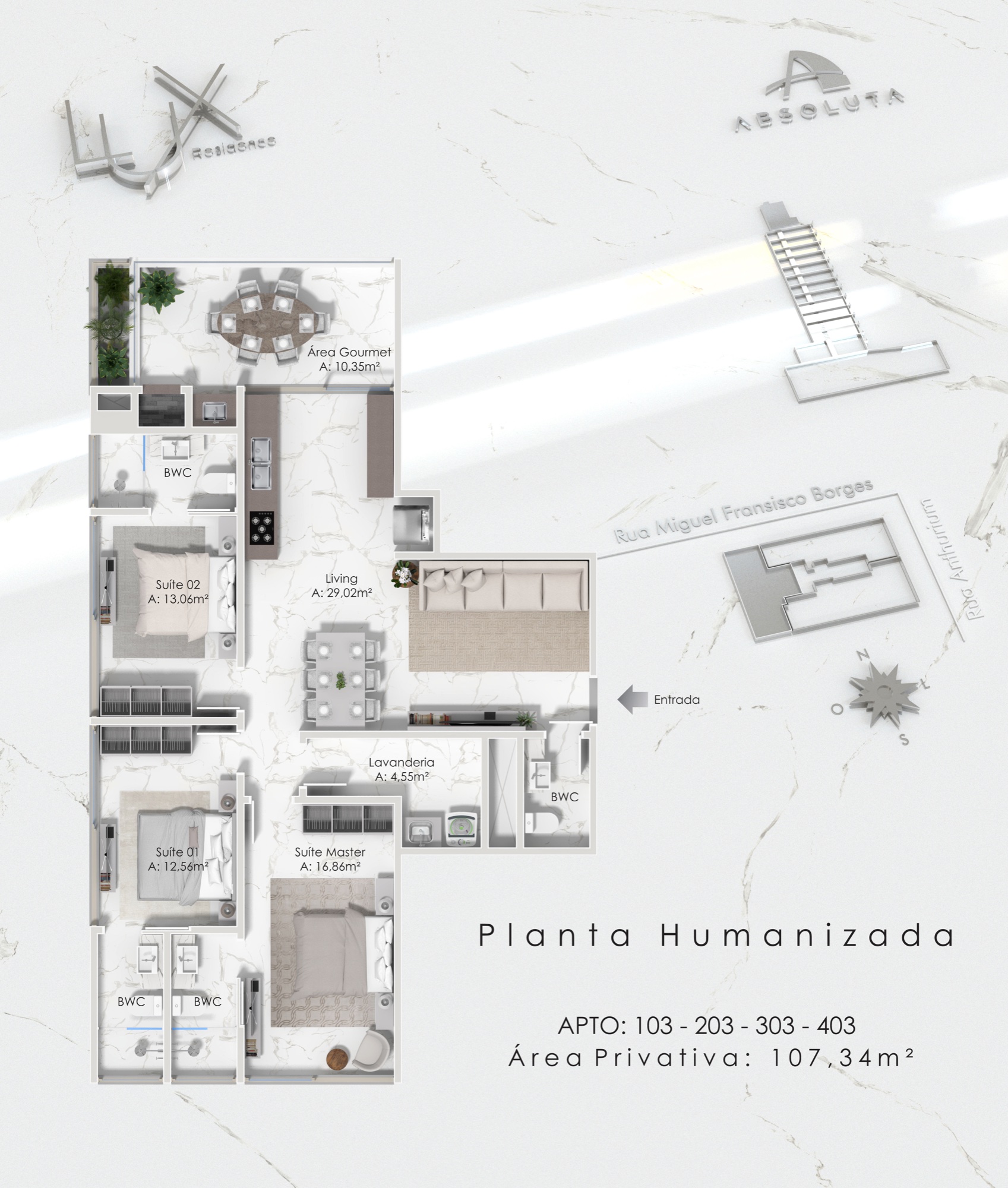 Brava Lux Residence — Praia Brava, Itajaí — plantas 3