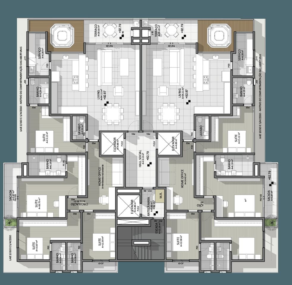 Brava Ocean Home Club — Praia Brava, Itajaí — plantas 2