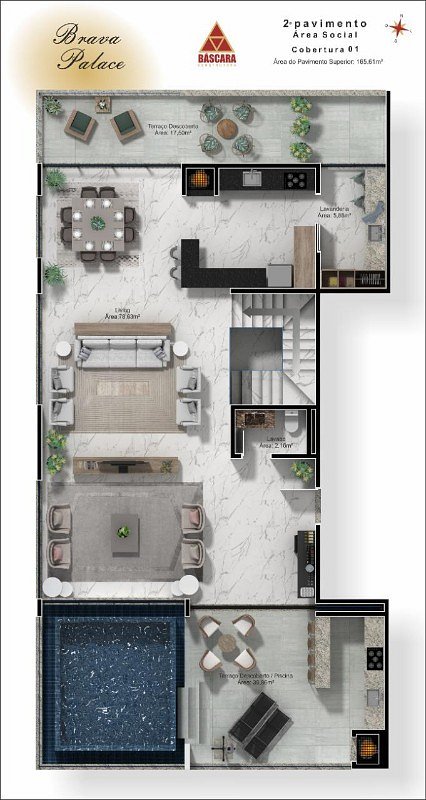 Brava Palace Residence — Praia Brava, Itajaí — plantas 3