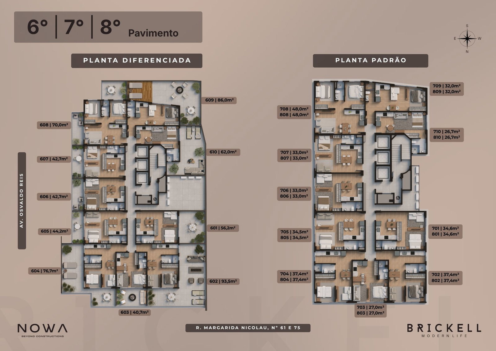 Brickell — Praia Brava, Itajaí — plantas 2