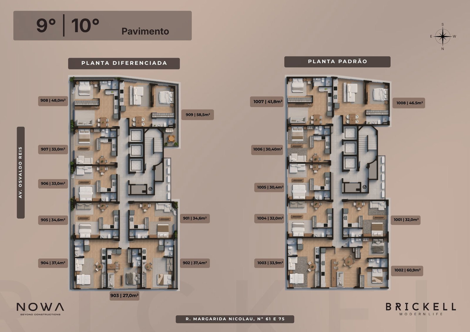 Brickell — Praia Brava, Itajaí — plantas 3