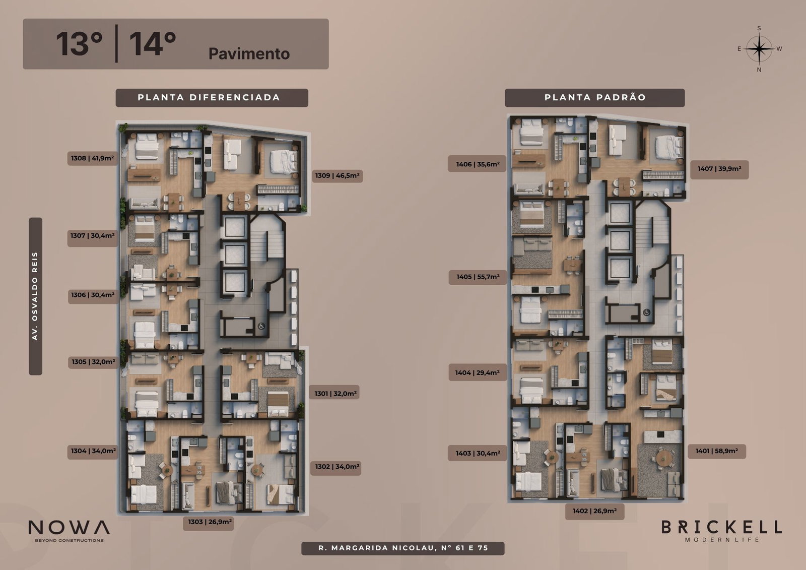 Brickell — Praia Brava, Itajaí — plantas 4