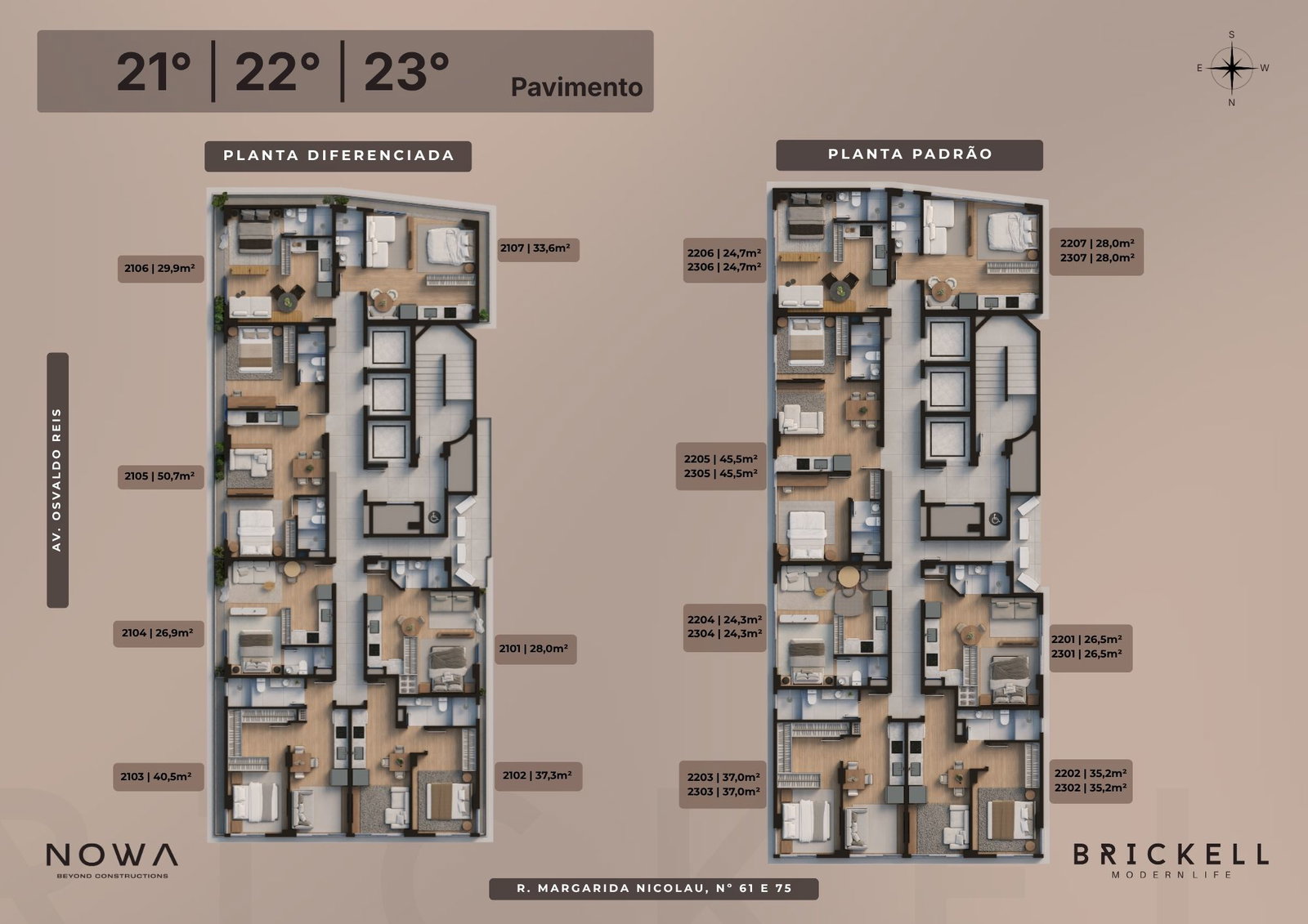 Brickell — Praia Brava, Itajaí — plantas 7
