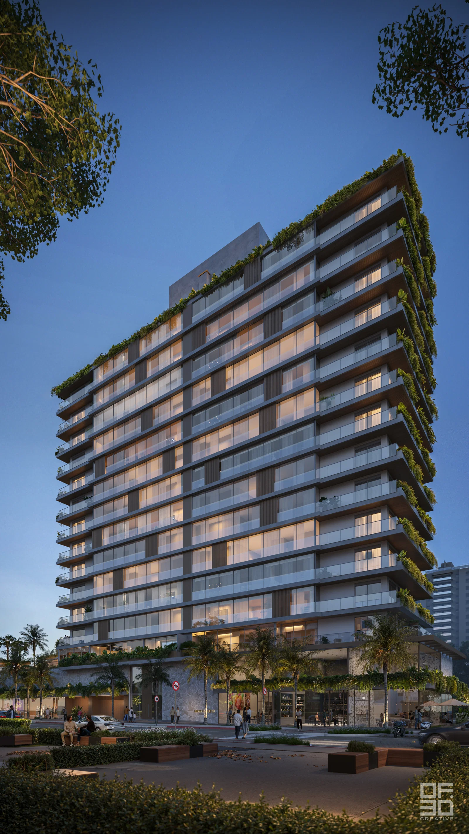 Fachada do Brava Concetto — Empreendimento na Praia Brava Itajaí SC 2 em Praia Brava Itajai SC