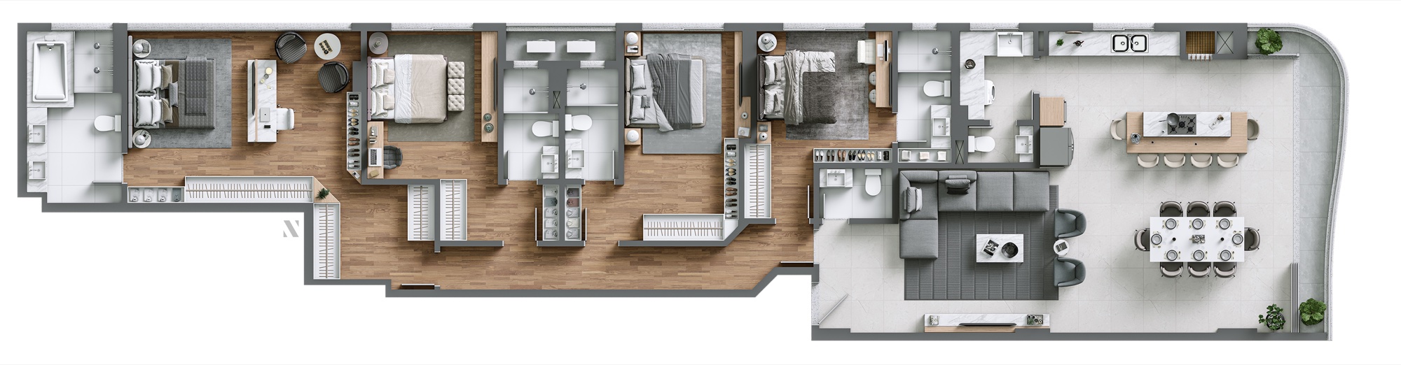 Le Blanc Residence — Praia Brava, Itajaí — plantas 2