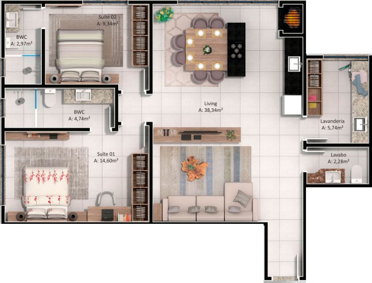 Brava Center Residence — planta 1