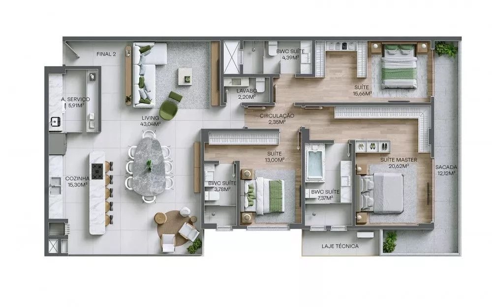 Brava Fascine Residencial — planta 2