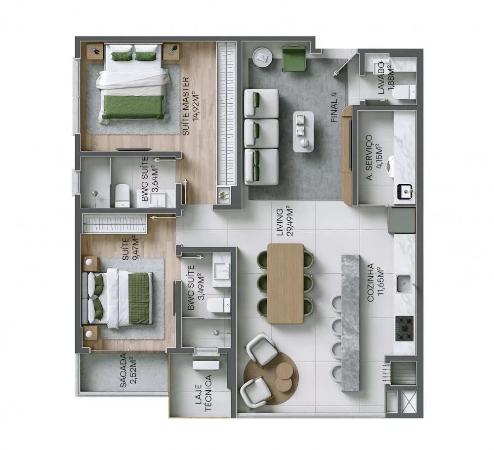 Brava Fascine Residencial — planta 4