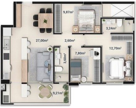 Duo Praia Brava — planta 2