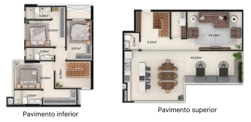 Duo Praia Brava — planta 3