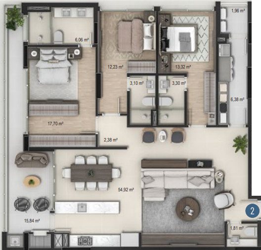 Ocean Wind Residence — Plantas 1