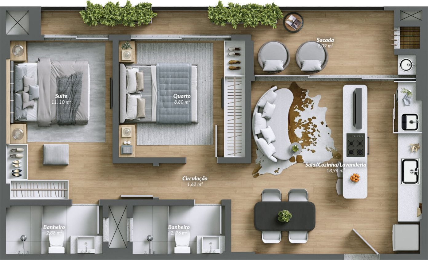Pantai Brava House — planta 1