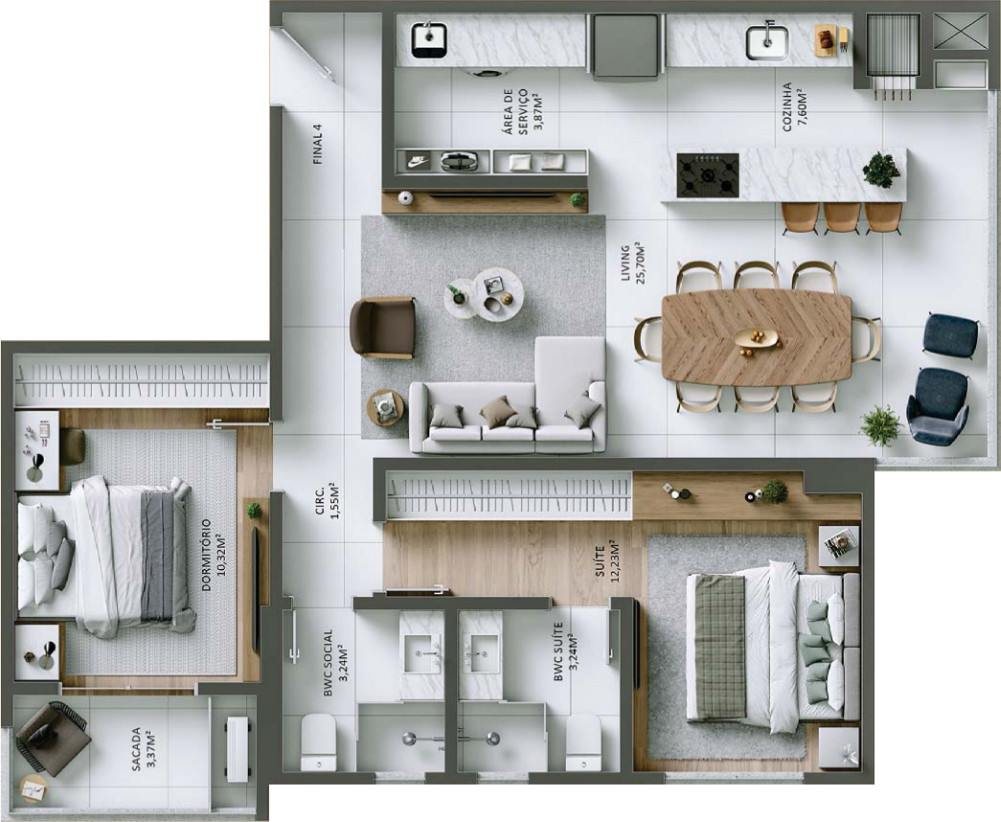 Positano Residencial — planta 1