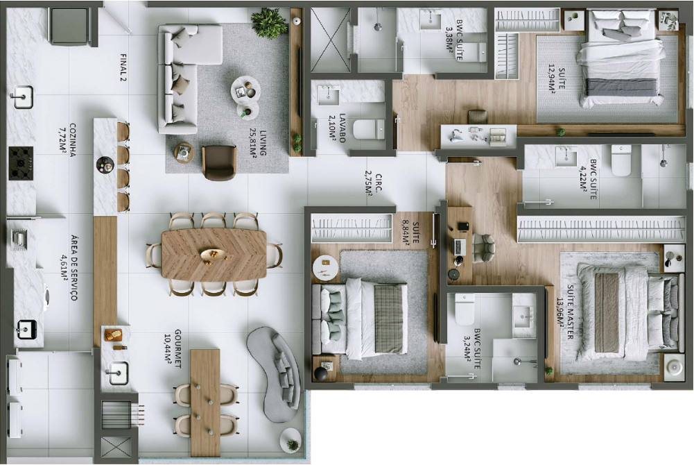 Positano Residencial — planta 4