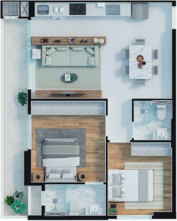 Sky Brava Residence — planta 1