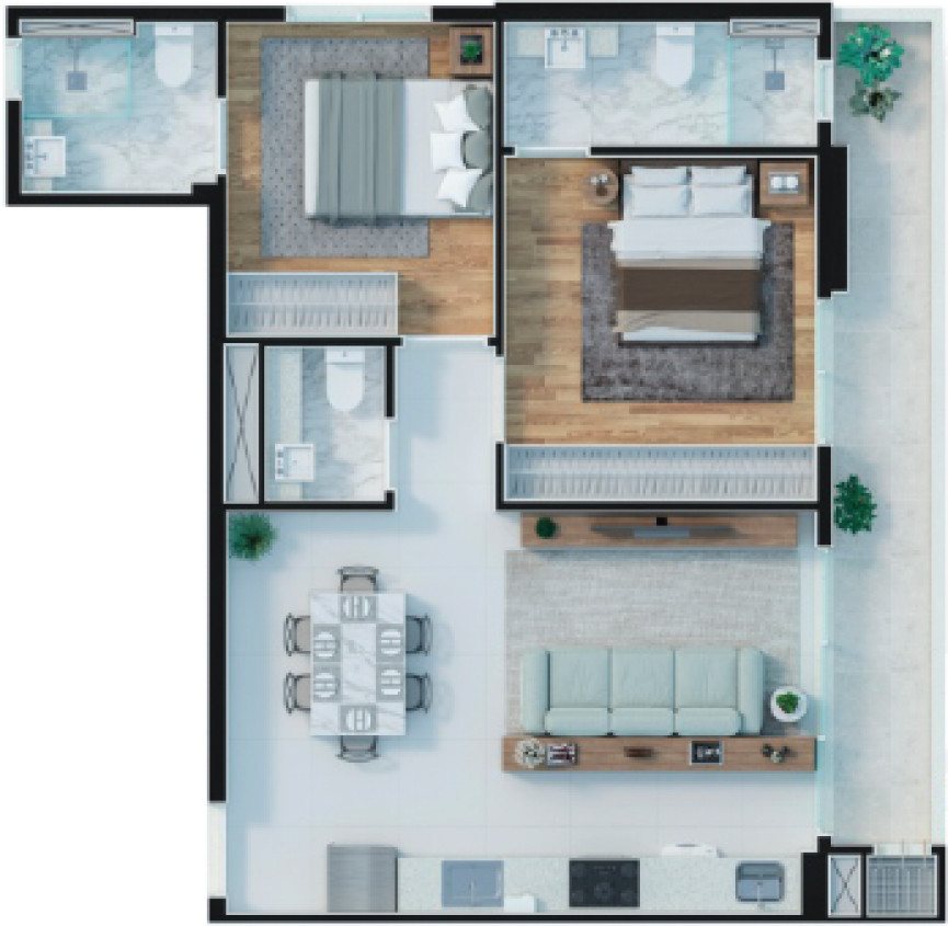 Sky Brava Residence — planta 2