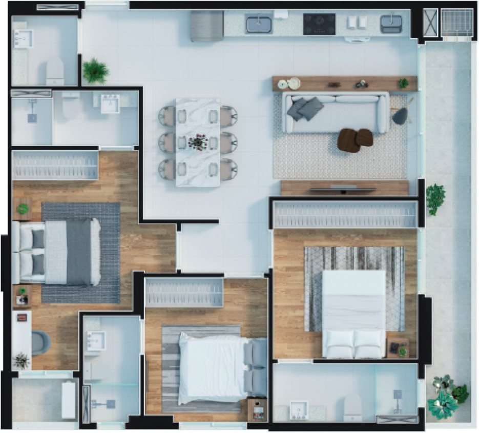 Sky Brava Residence — planta 3
