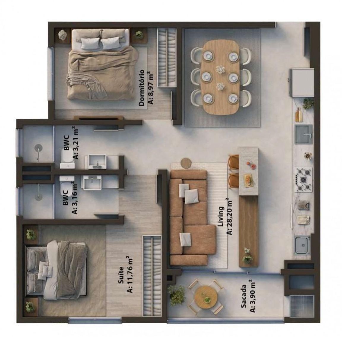 Urban Design Living — planta 3
