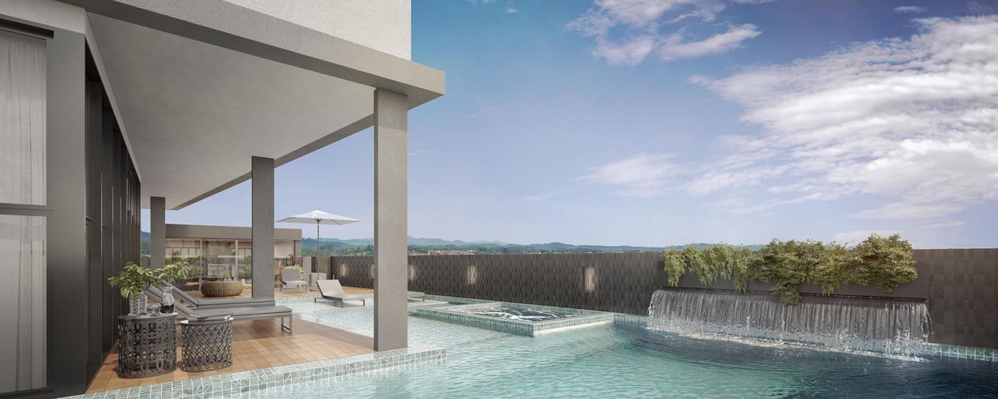 Planta baixa do Amalfi Residence em Porto Belo SC