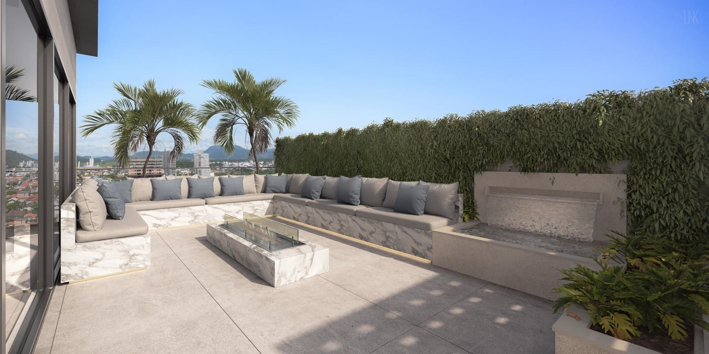 Planta baixa do Amalfi Residence em Porto Belo SC