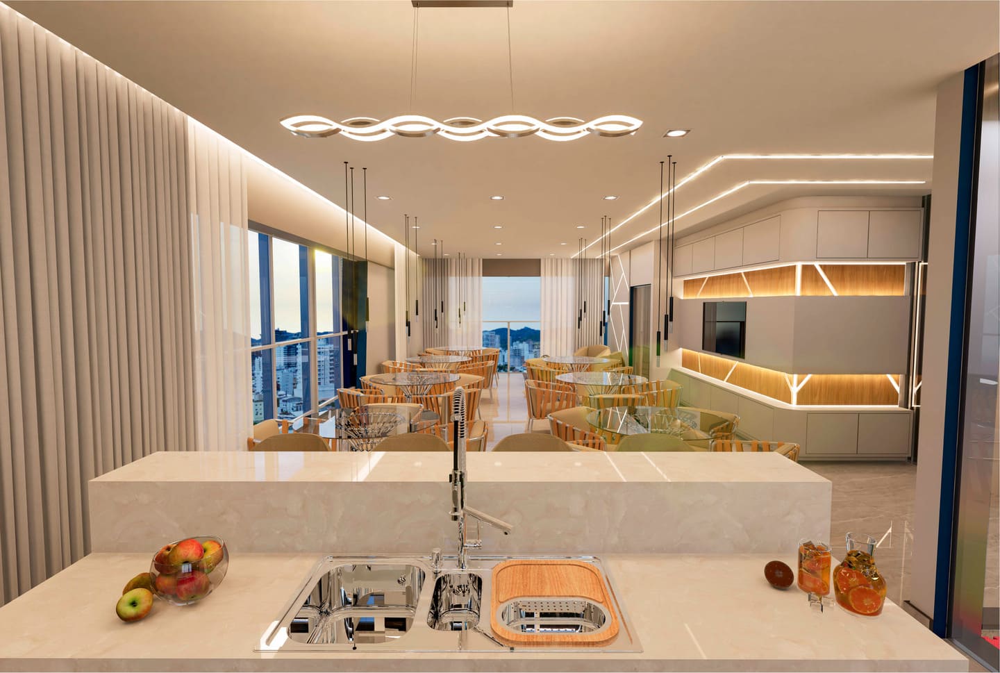 Render 25 do Blue Tower em Porto Belo SC