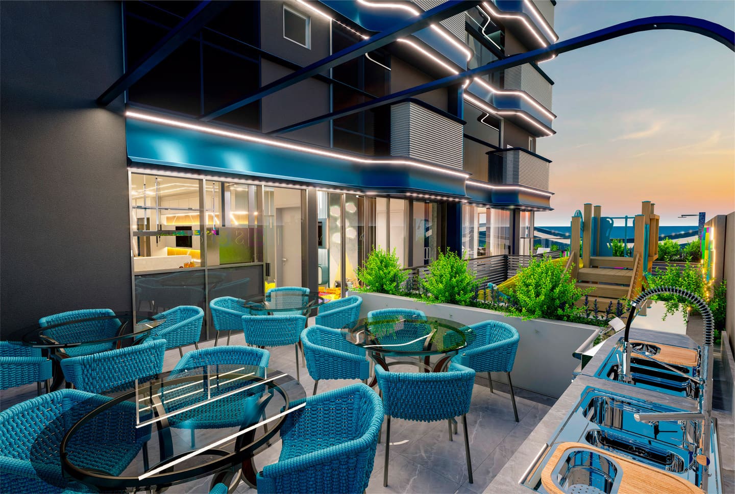 Render 31 do Blue Tower em Porto Belo SC