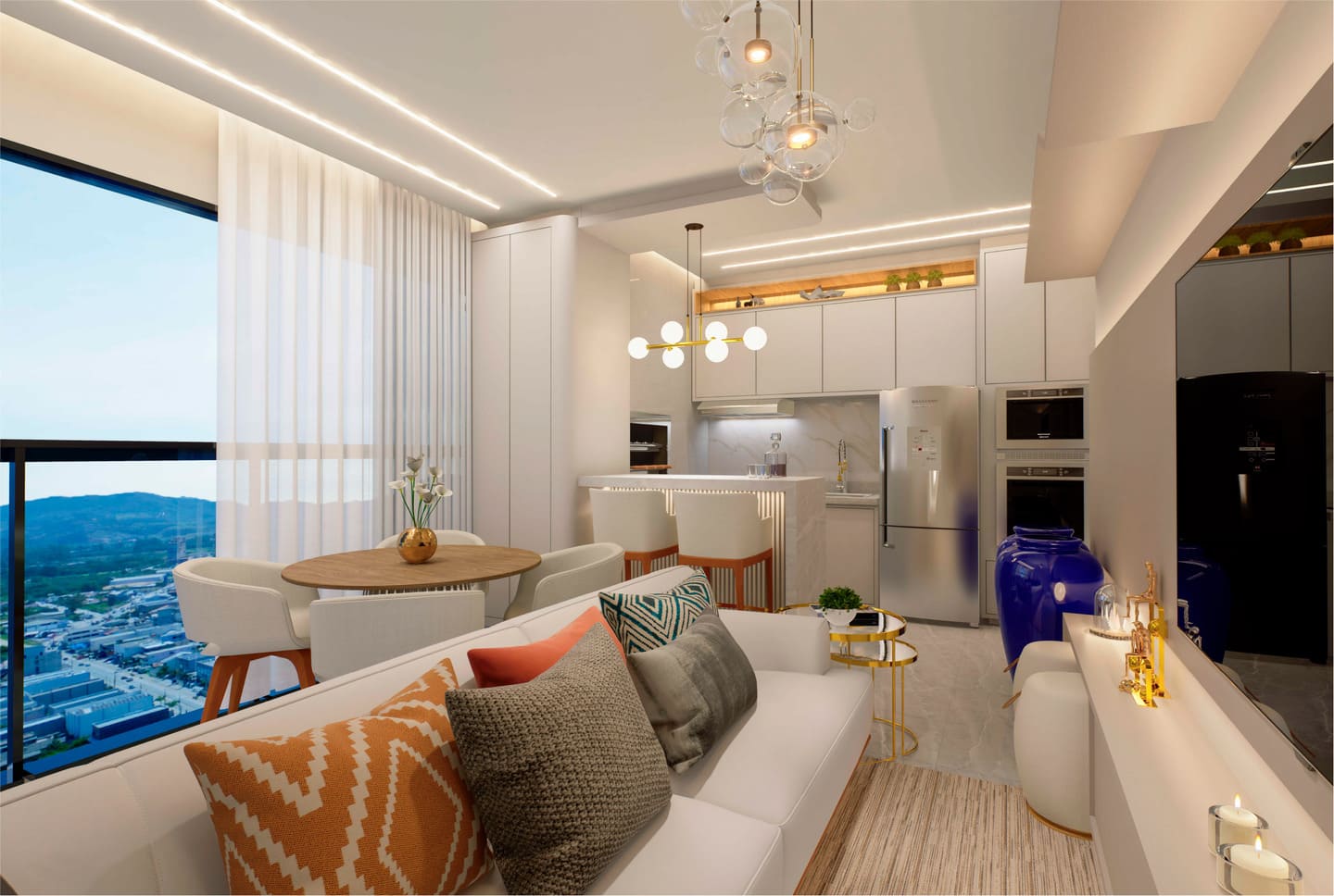 Render 3 do Blue Tower em Porto Belo SC