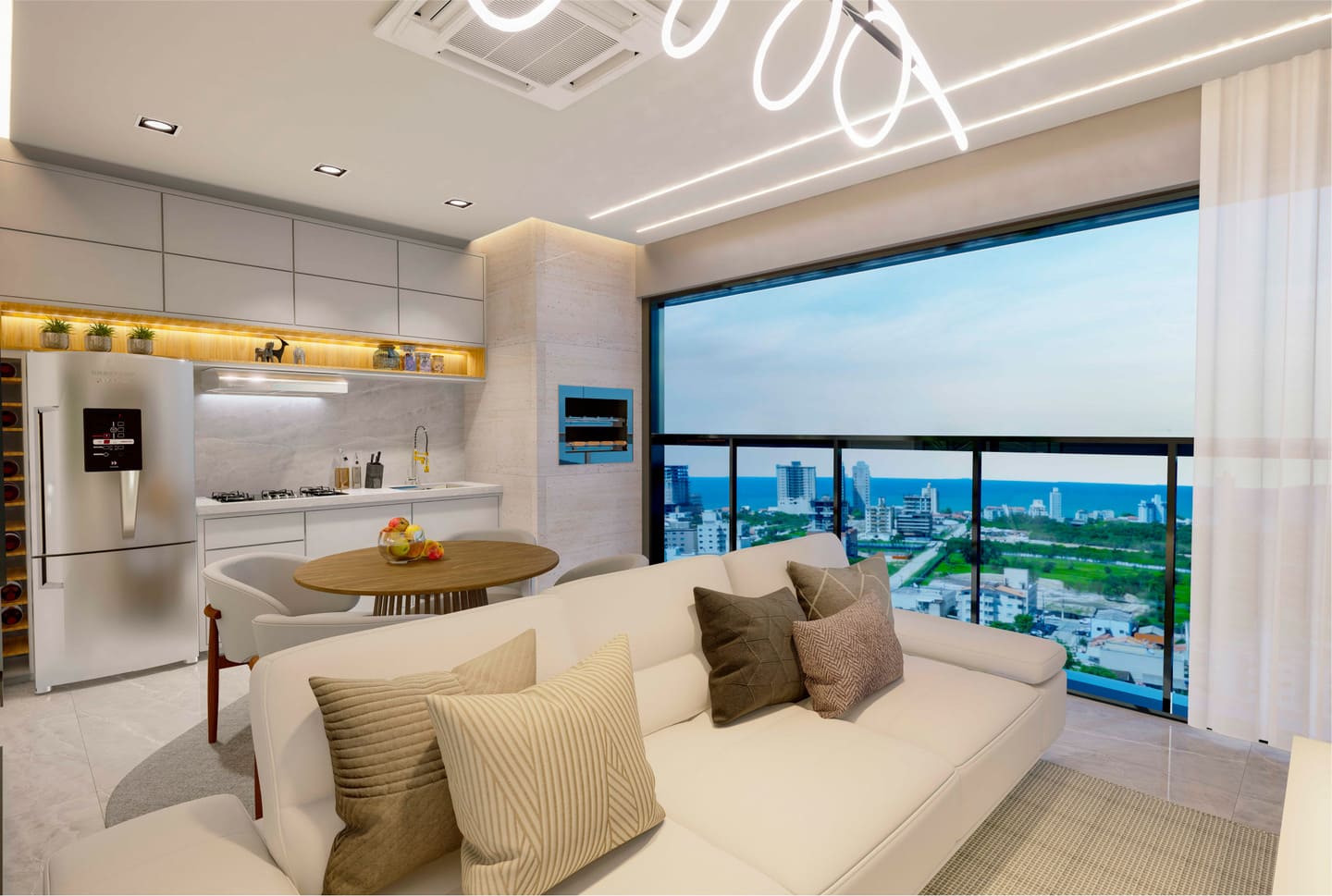 Render 2 do Blue Tower em Porto Belo SC