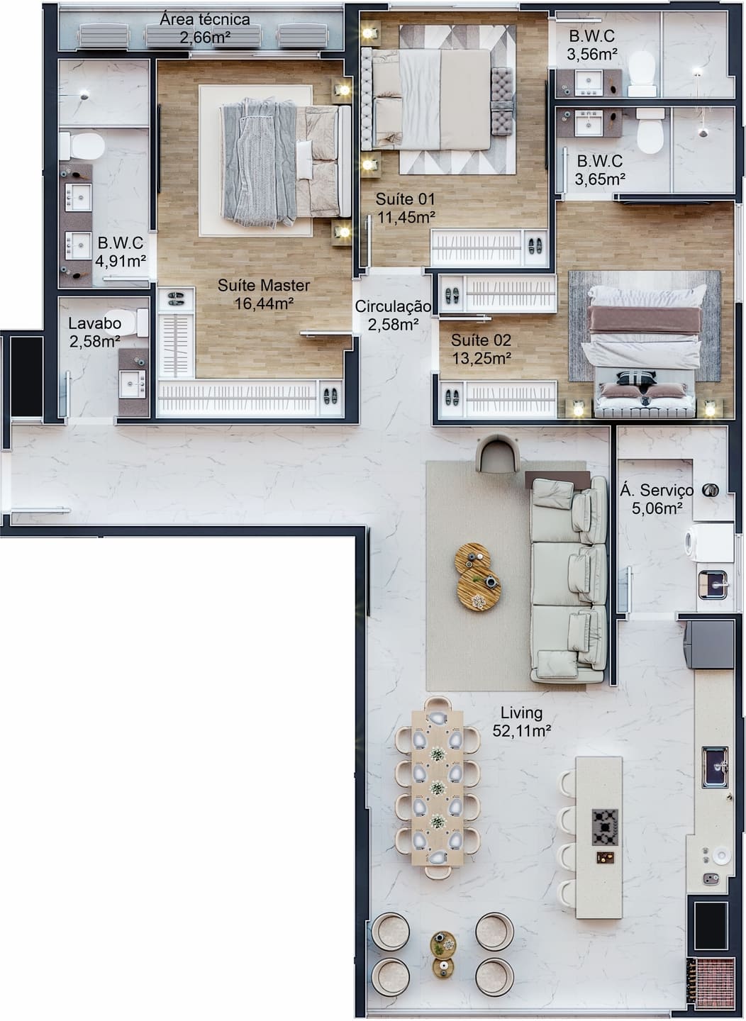 Area de lazer 4 do Esplêndido Residence em Porto Belo SC