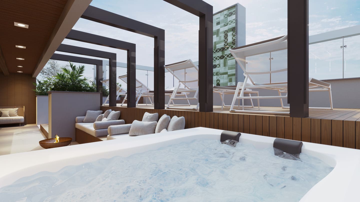 Area de spa do Maori Home em Porto Belo SC