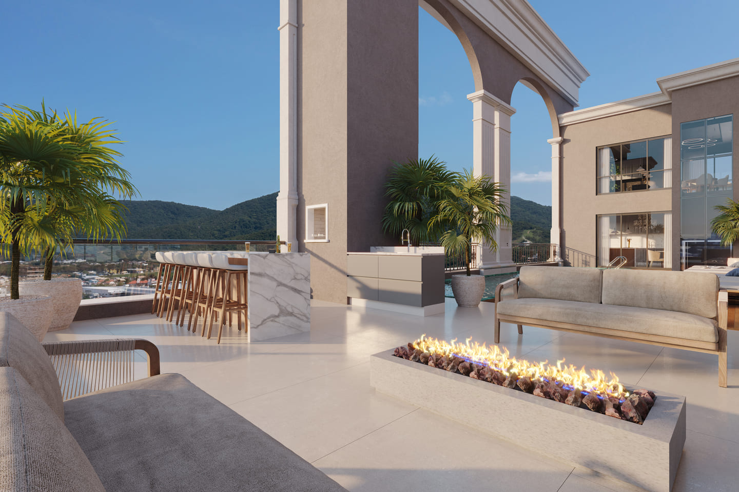 Lobby do Palazzo Reale Residence em Porto Belo SC