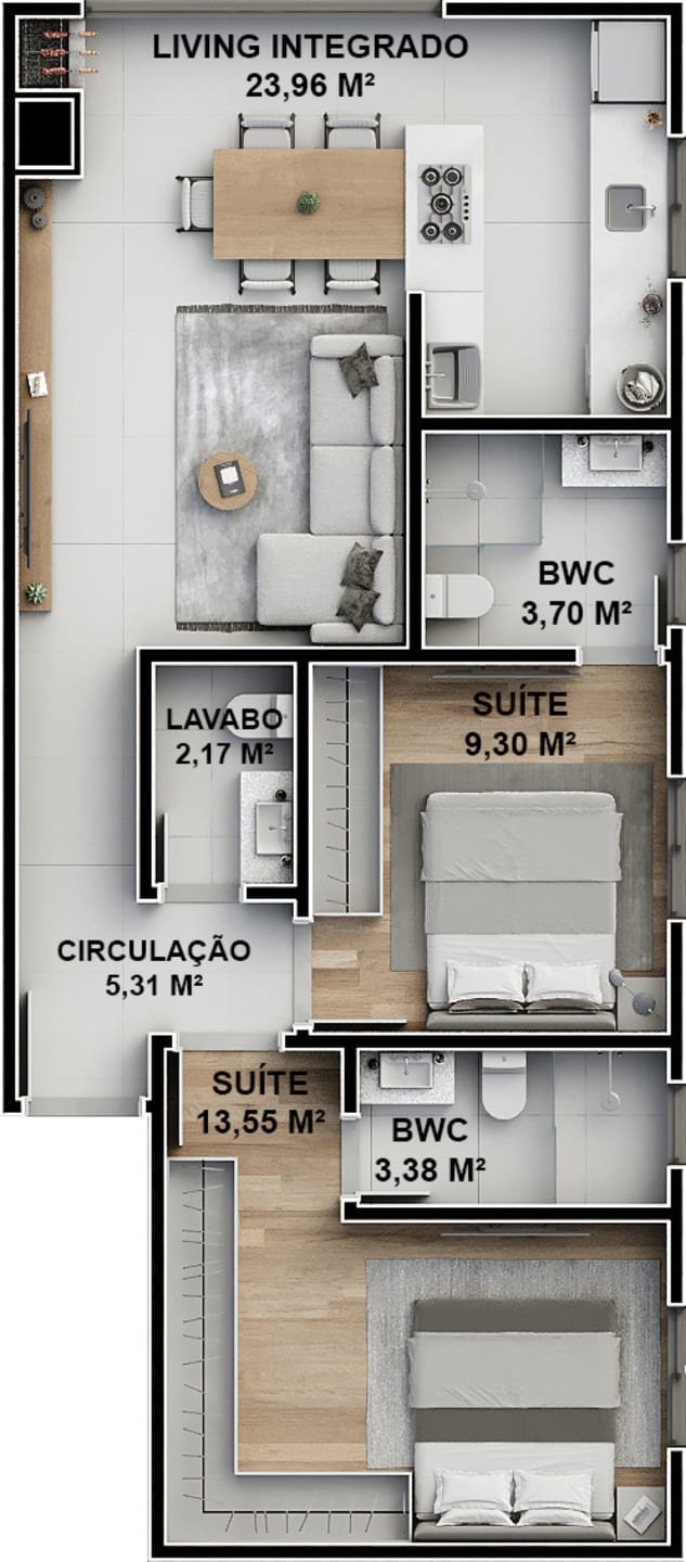 Planta 2 do Amalfittà em Porto Belo SC