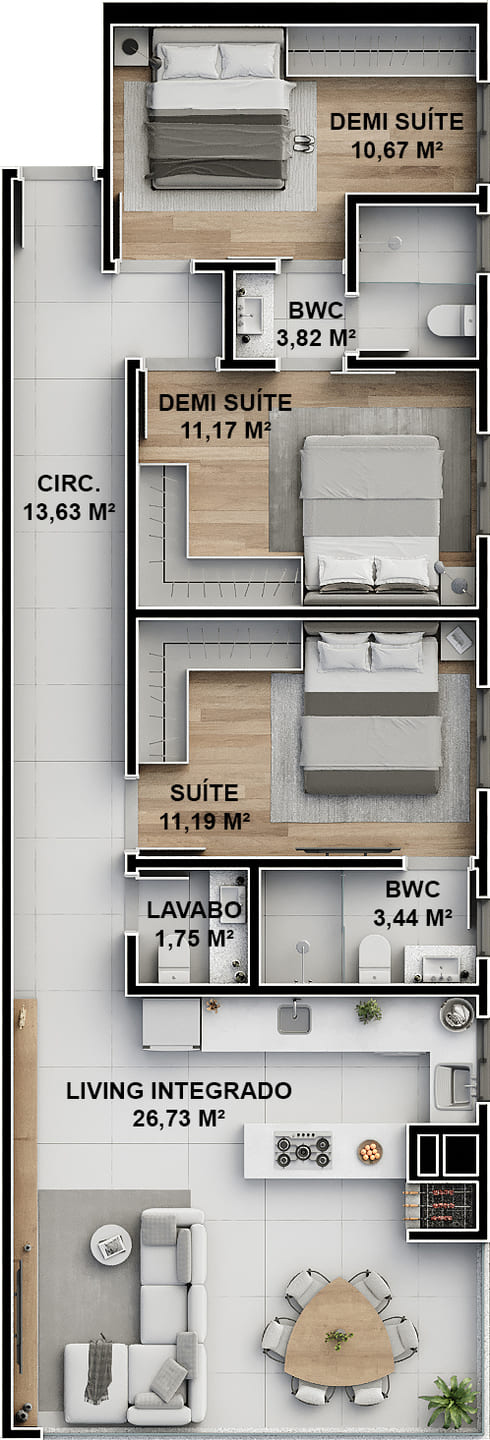 Planta 5 do Amalfittà em Porto Belo SC